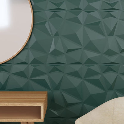 Vægpaneler 24 stk Grøn 50x50 cm XPS 6 m² Diamant