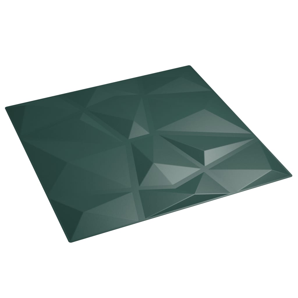 Vægpaneler 24 stk Grøn 50x50 cm XPS 6 m² Diamant