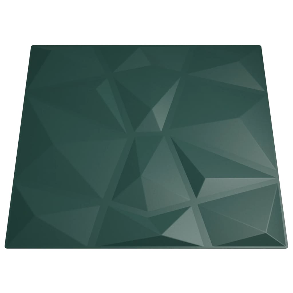 Vægpaneler 24 stk Grøn 50x50 cm XPS 6 m² Diamant