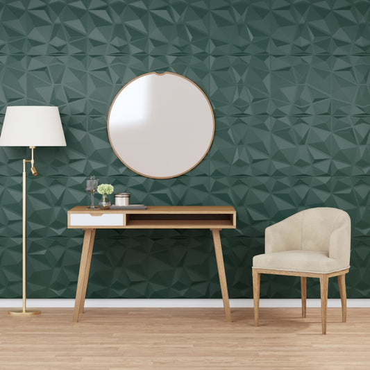 Vægpaneler 24 stk Grøn 50x50 cm XPS 6 m² Diamant