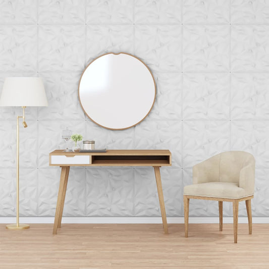 Vægpaneler 48 stk. Hvid 50x50 cm XPS 12 m² Ametyst