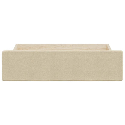 Bettschubladen 2 Stk. Creme Holzwerkstoff und Stoff