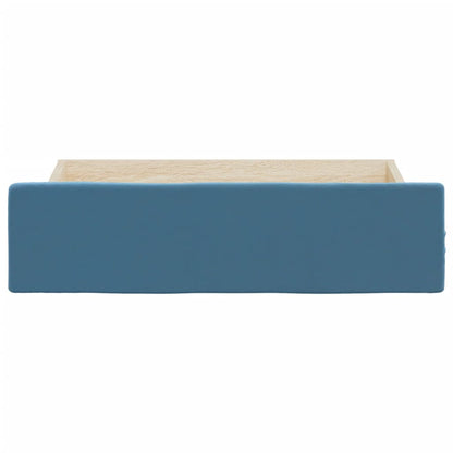 Bettschubladen 2 Stk. Blau Holzwerkstoff und Samt