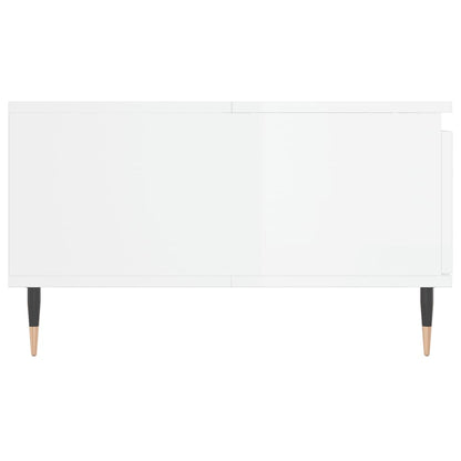 Couchtisch Hochglanz-Weiß 90x60x35 cm Holzwerkstoff