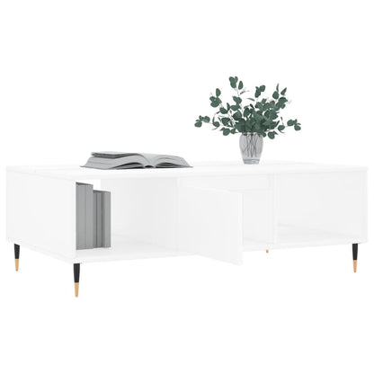 Sofabord Hvid 104x60x35 cm Træ Materiale