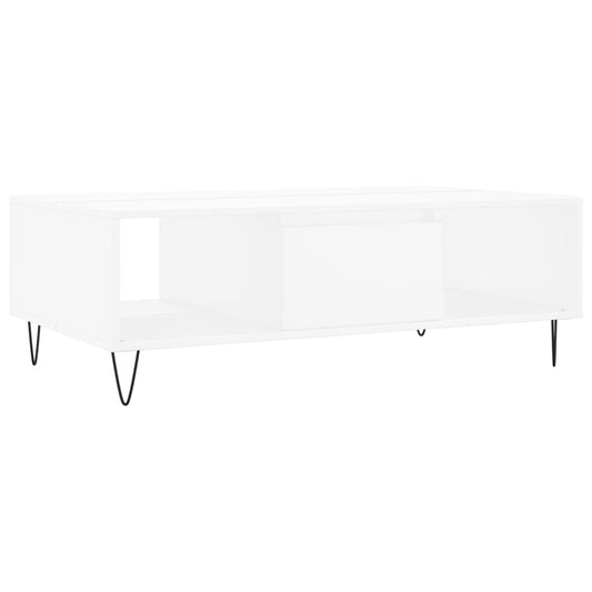 Sofabord Hvid 104x60x35 cm Træ Materiale