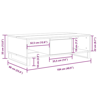 Couchtisch Betongrau 104x60x35 cm Holzwerkstoff