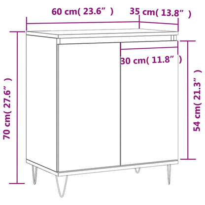 Sideboard Grau Sonoma 60x35x70 cm Holzwerkstoff