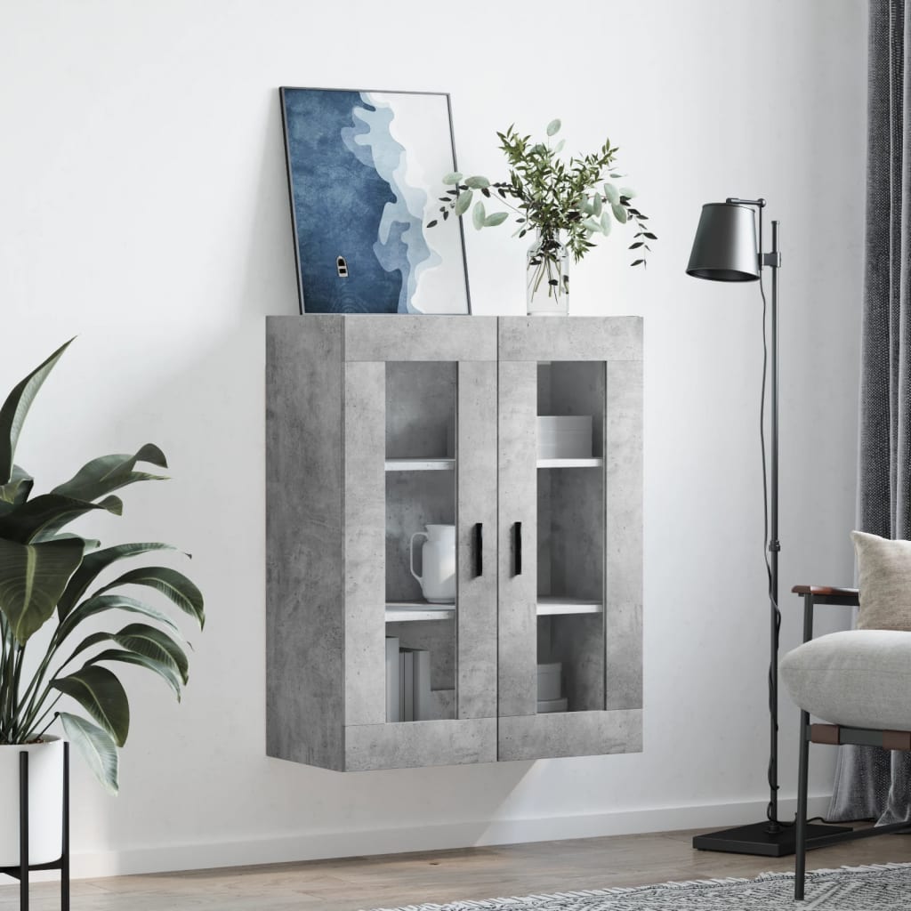 Overskab Beton Grå 69,5x34x90 cm