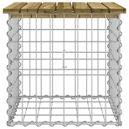 Gartenbank aus Gabionen 43x44x42 cm Kiefernholz Imprägniert