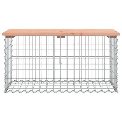 Gartenbank aus Gabionen 83x44x42 cm Massivholz Douglasie