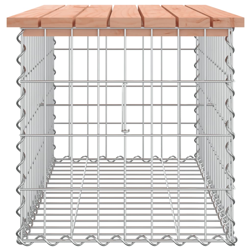 Gartenbank aus Gabionen 83x44x42 cm Massivholz Douglasie