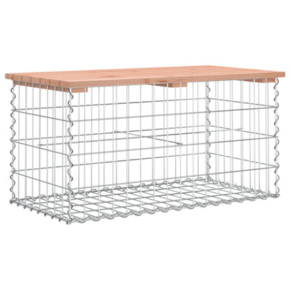 Gartenbank aus Gabionen 83x44x42 cm Massivholz Douglasie