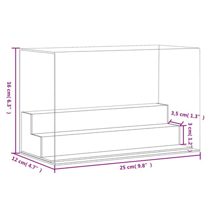 Vitrine Transparent 25x12x16 cm Acryl