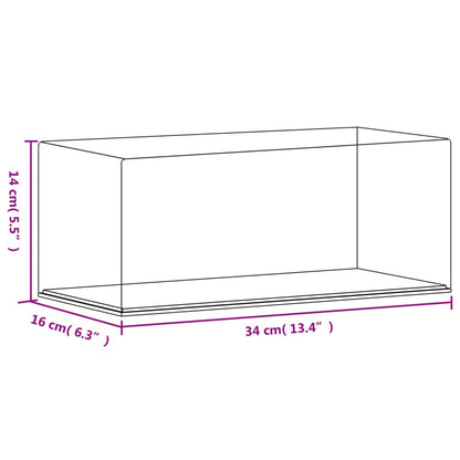 Vitrine Transparent 34x16x14 cm Acryl