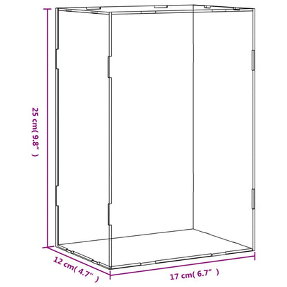 Vitrine Transparent 17x12x25 cm Acryl