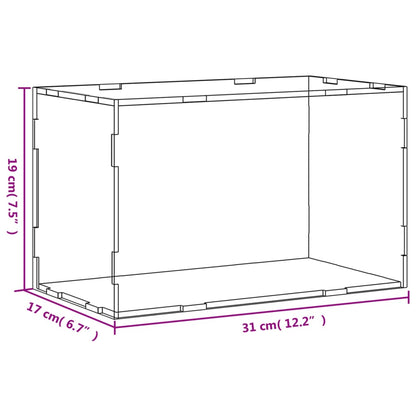 Vitrine Transparent 31x17x19 cm Acryl