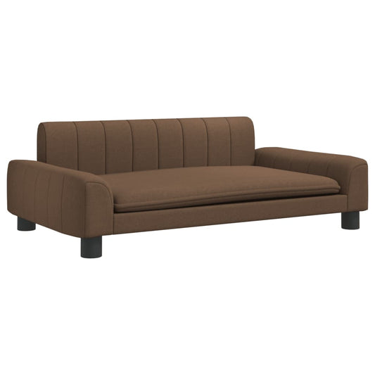 Kindersofa Braun 90x53x30 cm Stoff
