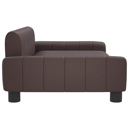 Kindersofa Braun 90x53x30 cm Kunstleder