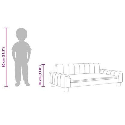 Kindersofa Grau 90x53x30 cm Kunstleder