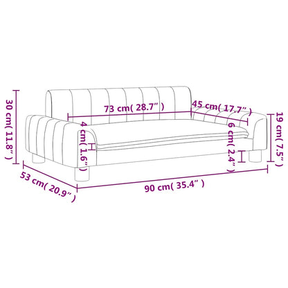 Kindersofa Cappuccino 90x53x30 cm Kunstleder