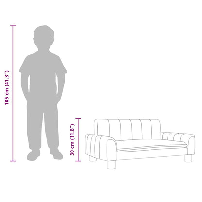 Kindersofa Hellgrau 70x45x30 cm Stoff