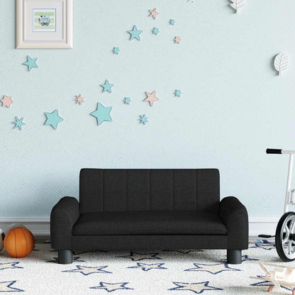 Kindersofa Schwarz 70x45x30 cm Stoff