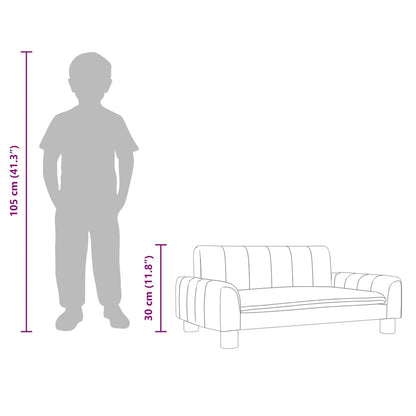 Kindersofa Creme 70x45x30 cm Kunstleder