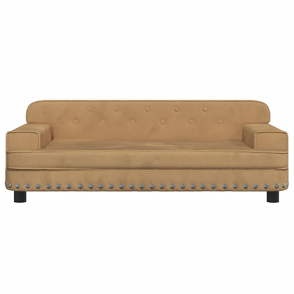 Kindersofa Braun 90x53x30 cm Samt