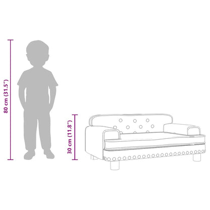 Kindersofa Dunkelgrau 70x45x30 cm Samt