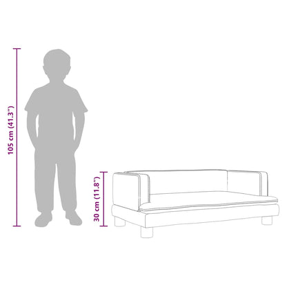 Kindersofa Dunkelgrau 80x45x30 cm Samt