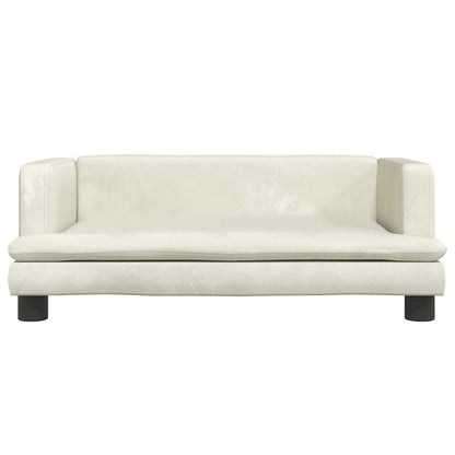 Kindersofa Creme 80x45x30 cm Samt