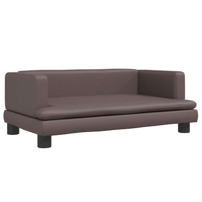 Kindersofa Braun 80x45x30 cm Kunstleder