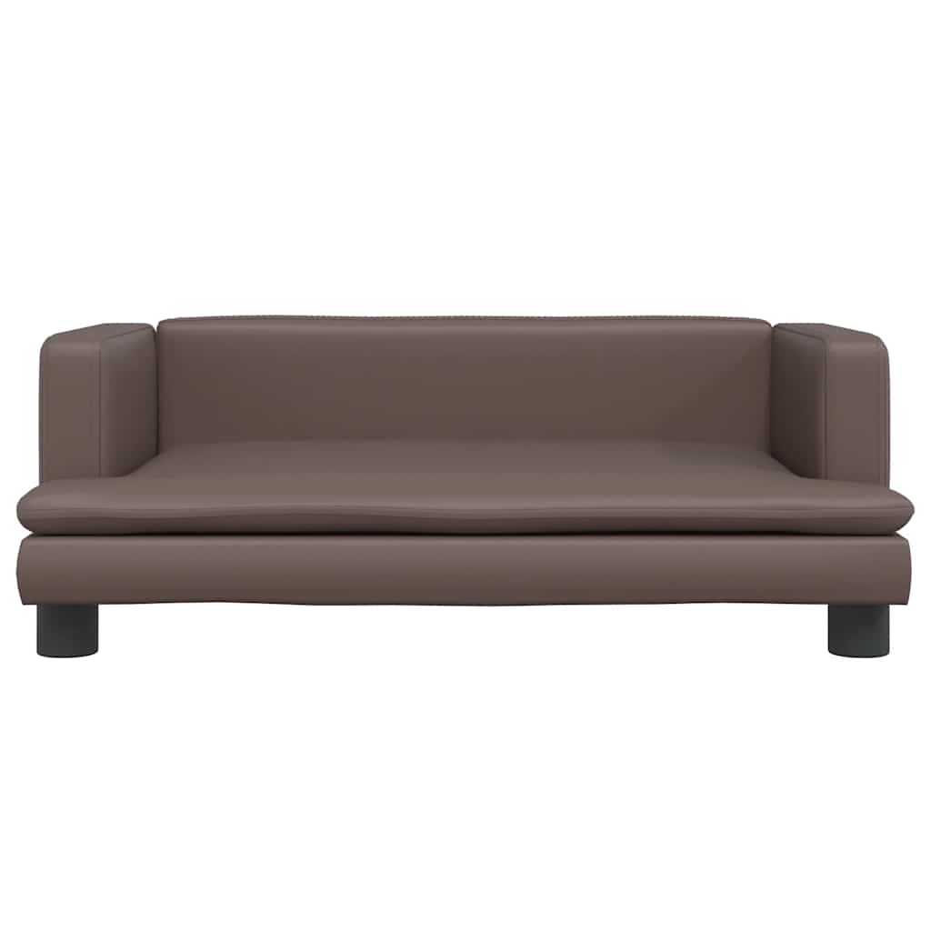 Kindersofa Braun 80x45x30 cm Kunstleder