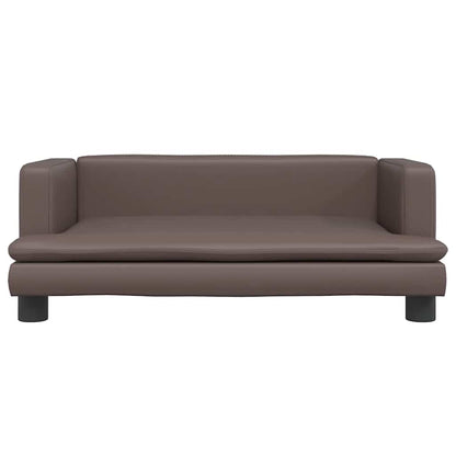 Kindersofa Braun 80x45x30 cm Kunstleder