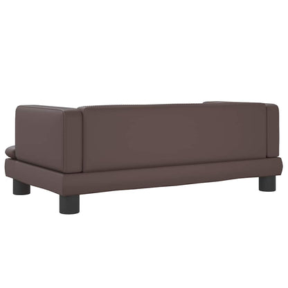 Kindersofa Braun 80x45x30 cm Kunstleder
