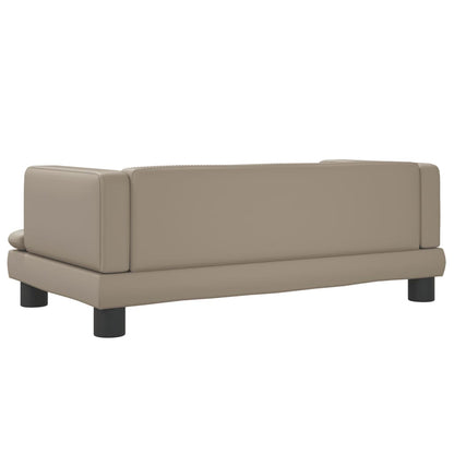 Kindersofa Cappuccino-Braun 80x45x30 cm Kunstleder