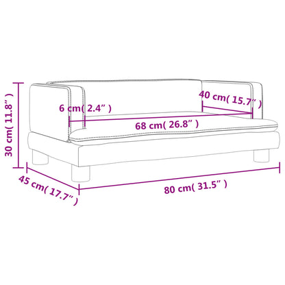 Kindersofa Cappuccino-Braun 80x45x30 cm Kunstleder