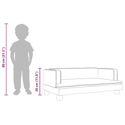 Kindersofa Cappuccino-Braun 80x45x30 cm Kunstleder
