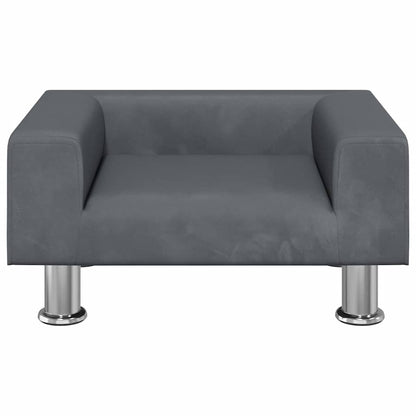Kindersofa Dunkelgrau 50x40x26,5 cm Samt