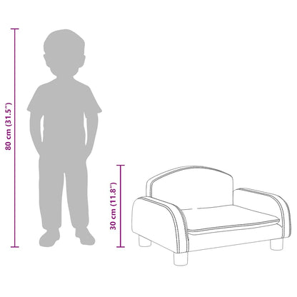 Kindersofa Cappuccino-Braun 50x40x30 cm Kunstleder