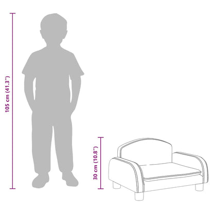 Kindersofa Cappuccino-Braun 50x40x30 cm Kunstleder