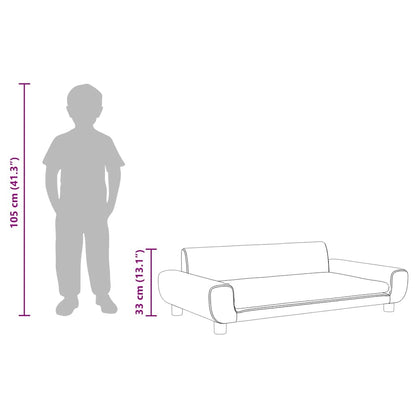 Kindersofa Rosa 100x54x33 cm Samt