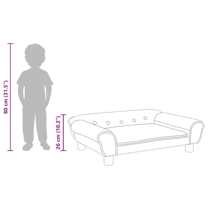 Kindersofa Braun 70x45x26 cm Samt