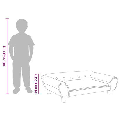 Kindersofa Braun 70x45x26 cm Samt