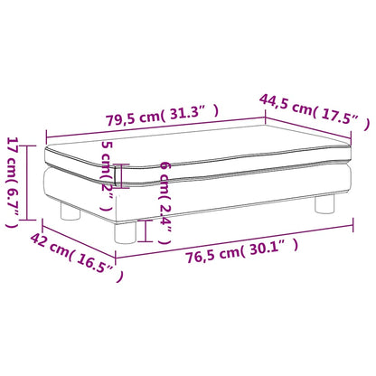 Kindersofa mit Hocker Cappuccino-Braun 100x50x30 cm Kunstleder
