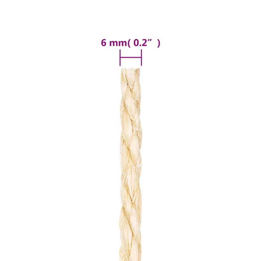 Seil 100% Sisal 6 mm 25 m