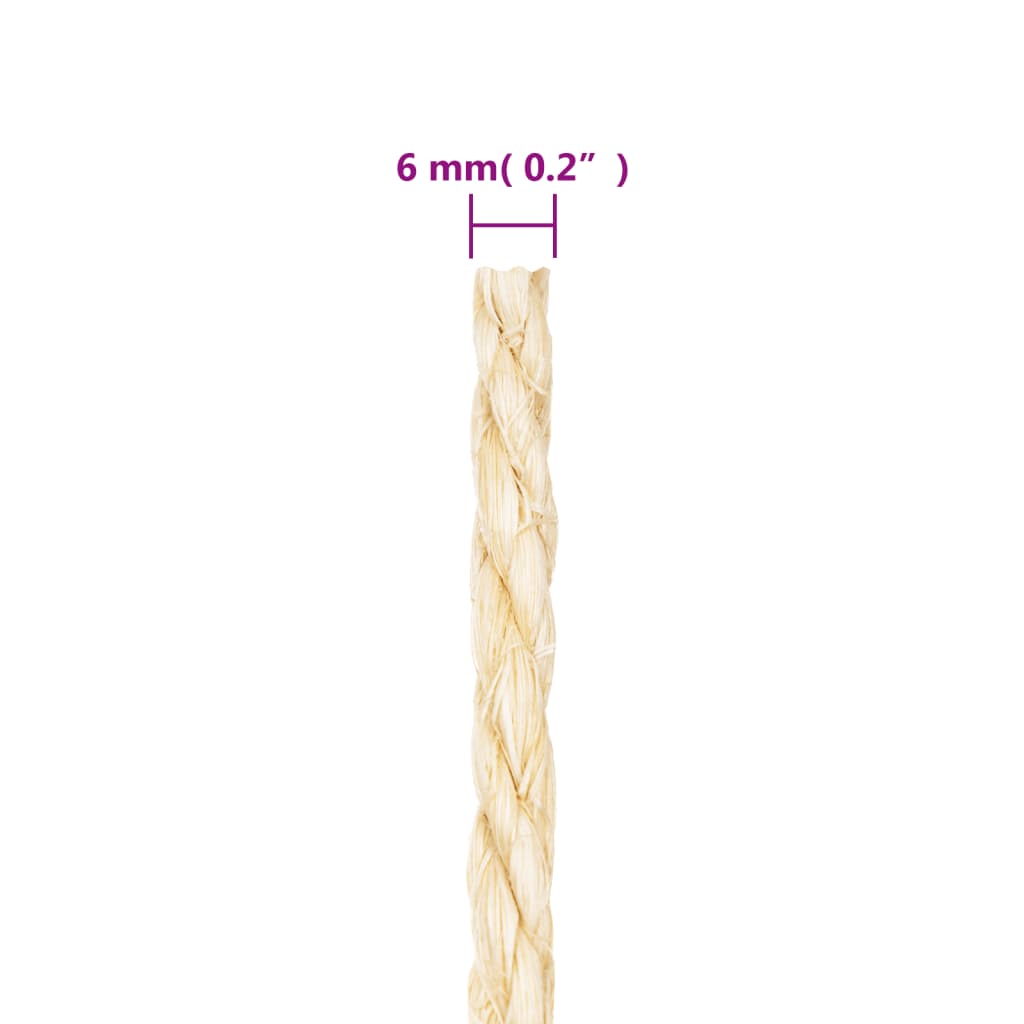 Seil 100% Sisal 6 mm 50 m