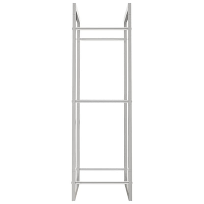 Brennholzregal 50x28x94 cm Edelstahl