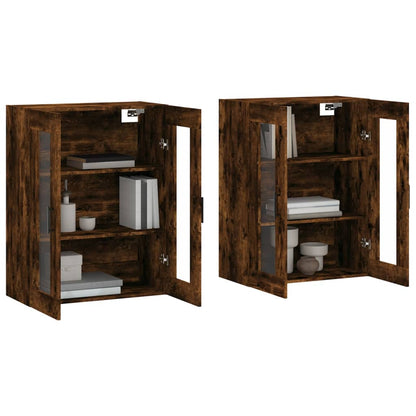 Wandschränke 2 Stk. Räuchereiche Holzwerkstoff